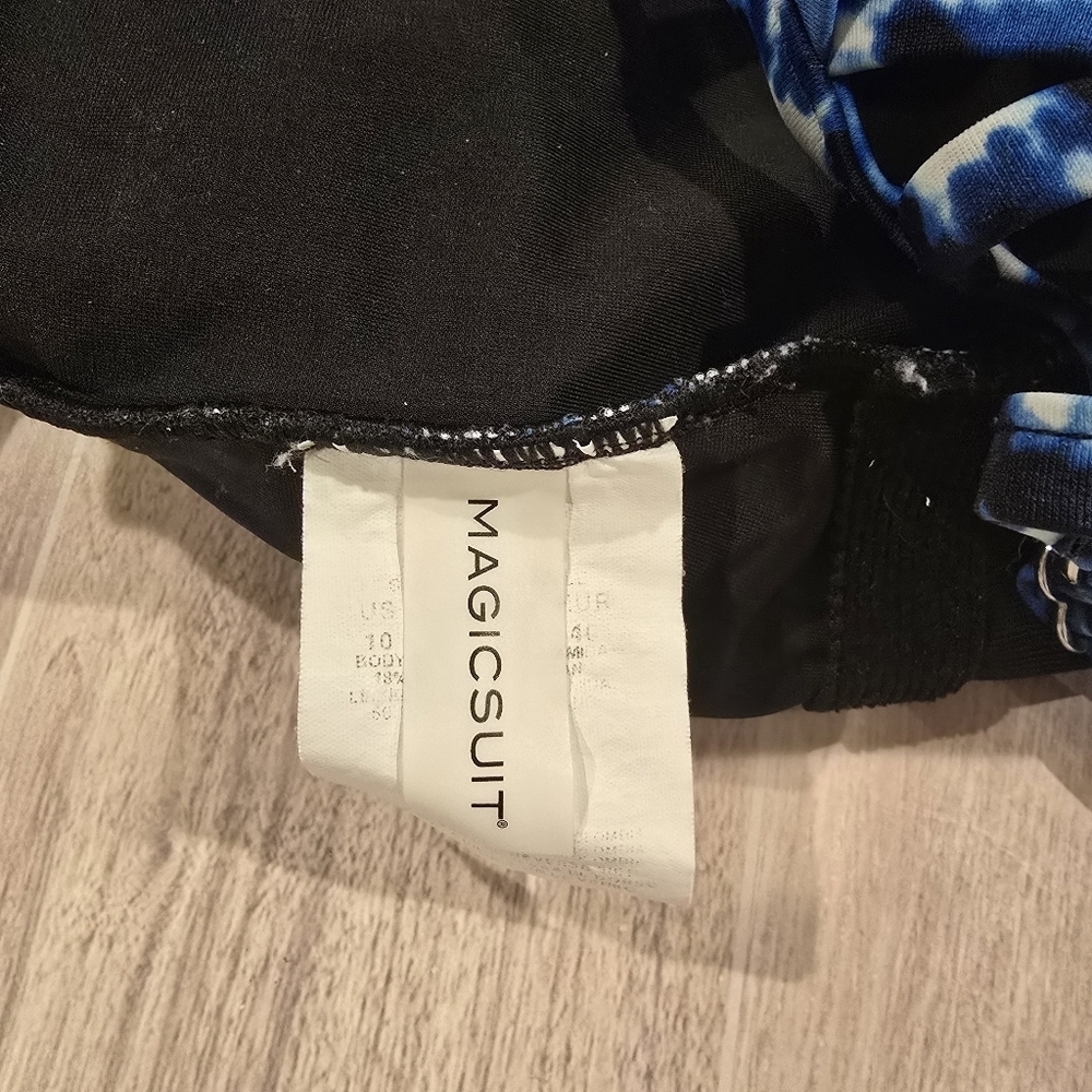 Magicsuit Blue Tide Tummy Control One Piece Open Back Swimsuit Size 10. - Picture 8 of 14